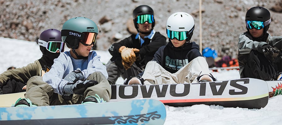 Group of kids wearing the Rodeo Jr Helmet