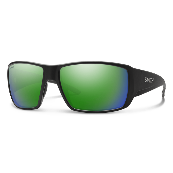 Guide's Choice, Matte Black + ChromaPop Glass Polarized Green Mirror Lens, hi-res