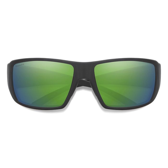 Guide's Choice, Matte Black + ChromaPop Glass Polarized Green Mirror Lens, hi-res