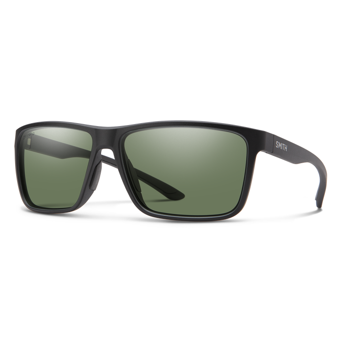 Riptide, Matte Black + ChromaPop Polarized Gray Green Lens, hi-res