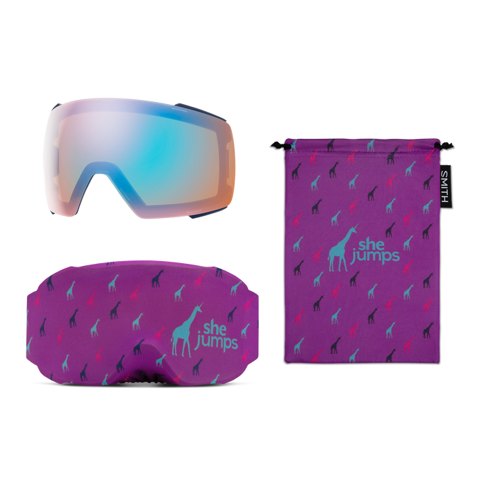 I/O MAG Low Bridge Fit, Smith x SheJumps + ChromaPop™ Everyday Violet Mirror Lens, hi-res