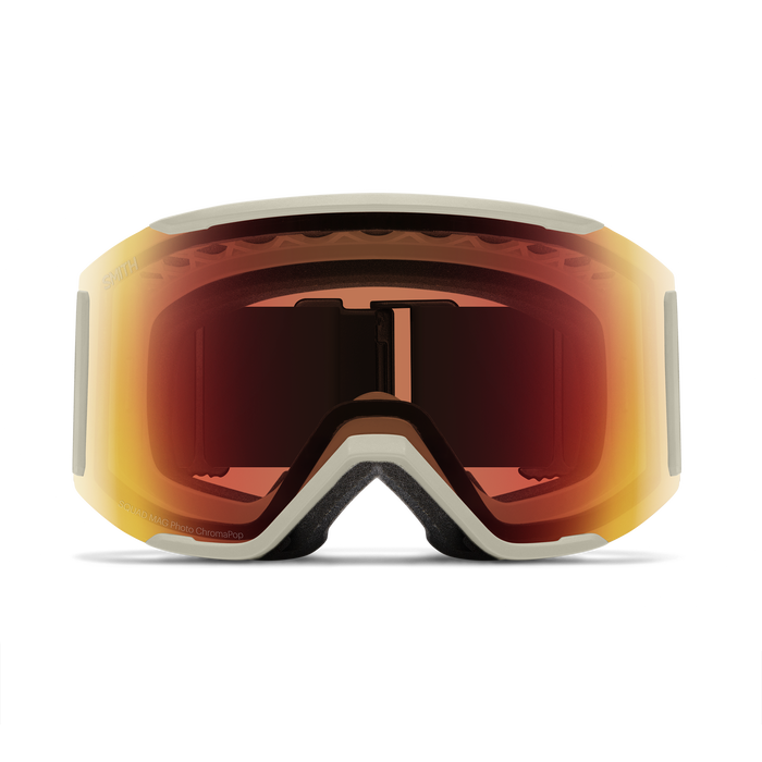 Squad MAG Low Bridge Fit, Chalk Straightline + ChromaPop™ Pro Photochromic Red Mirror Lens, hi-res